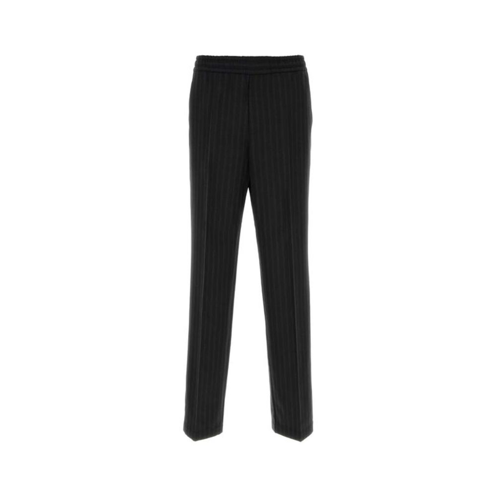 Versace Men Informal Pant Responsible Greca Jacquard Wool Even